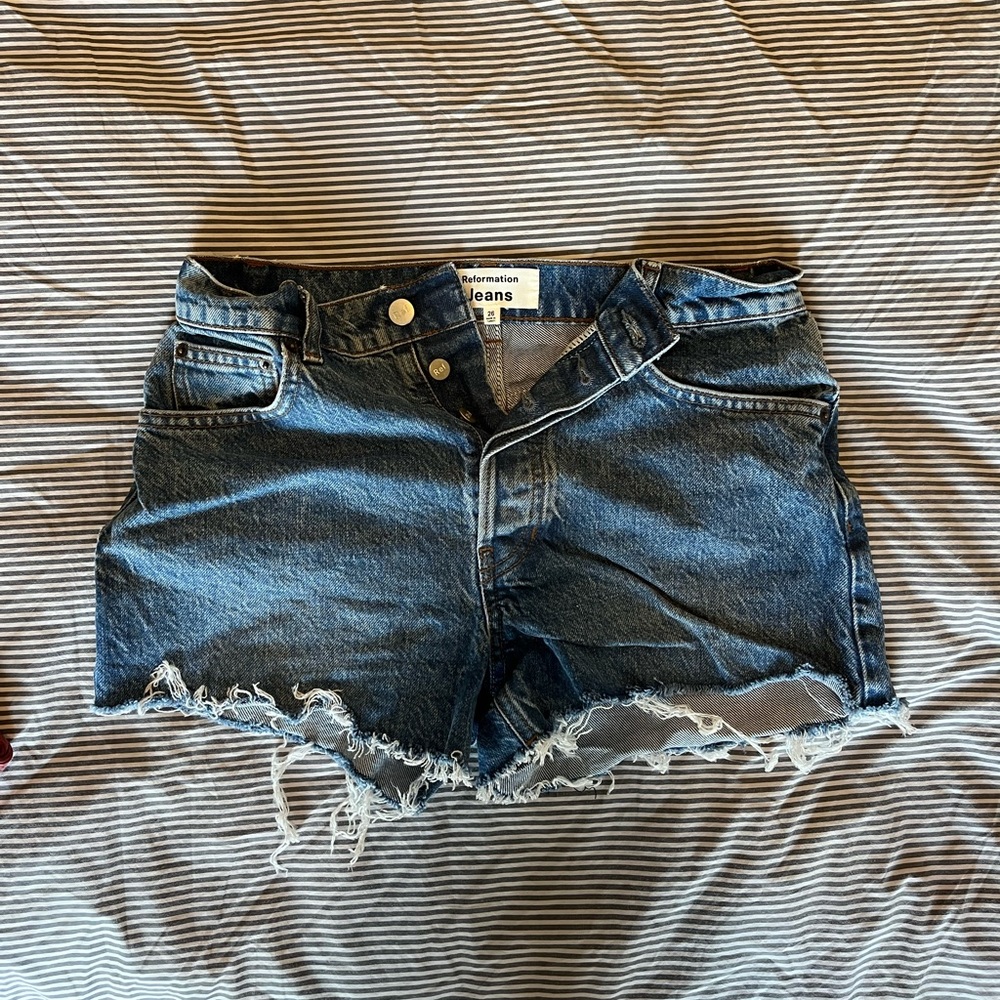 Reformation Charlie High Rise Jean Short
